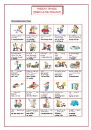 English Worksheet: Present tenses (Simple&Continuous)