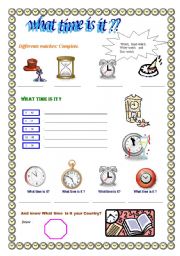 English Worksheet: time