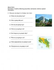 English Worksheet: Travel Plans