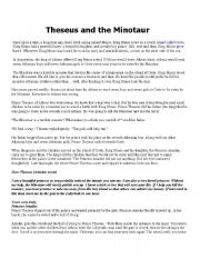 English Worksheet: Theseus and the Minotaur
