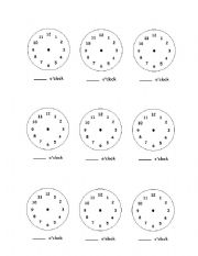 English Worksheet: Telling Time