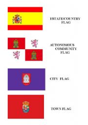 English Worksheet: Our Flags: From Our country to our town