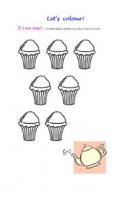 English worksheet: cupcakes