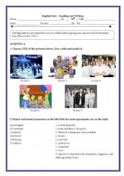 Test 10th - The media, stardom, fame (4 pages)