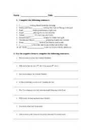 English Worksheet: EXAM