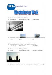 English Worksheet: Westminter Walk worksheet 