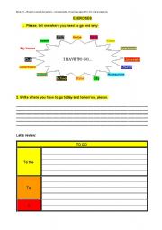 English worksheet: To go - rules and exceptions