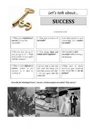 English Worksheet: Lets talk about SUCCESS - conversation cards 