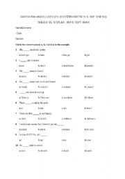 English worksheet: test