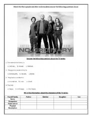 English worksheet: No ordinary family worksheet