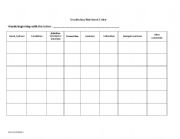 English Worksheet: Vocabulary Notebook Entry Sheet 