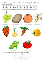 English Worksheet: Food Vocabulary