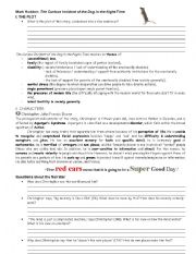 English Worksheet: Mark Haddon: The Curious Incident of the Dog in the Night-Time