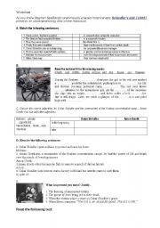 worksheet about the film oscar shindler