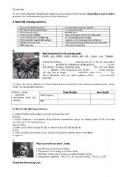 English Worksheet: worksheet about the film oscar shindler