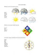 English Worksheet: seasons and weather