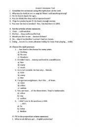 English worksheets: use of english grammar(general) 7th grade