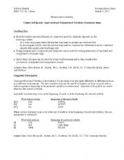 English Worksheet: Pronunciation Demonstration