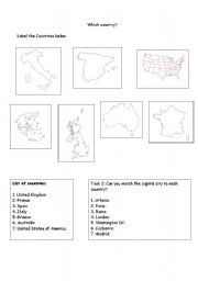 English worksheet: Which country?