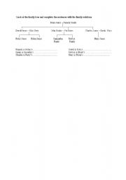 English Worksheet: Family tree