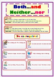 English Worksheet: Both..and/ Neither..nor