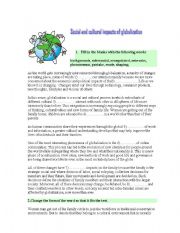 Social and cultural impacts of globalization