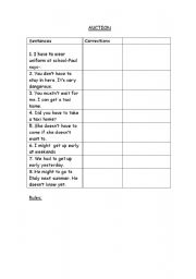 English worksheet: Auction