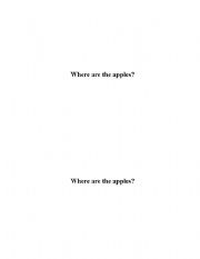English worksheet: where are the apples