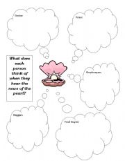 English Worksheet: The Pearl Chapter 3 Graphic Organizer