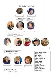 Royal Family - The Windsor Family Tree Worksheet