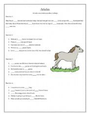 Articles worksheet