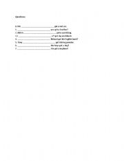 English worksheet: small worksheet of has have