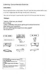 English Worksheet: Listening Comprehension Exercise