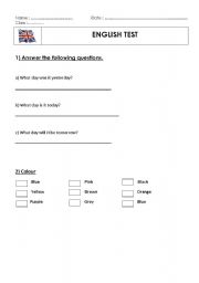 English Worksheet: Revision