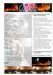 Set Fire to the Rain - Adele song worksheet