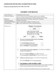 Teaching Simple Continuous Tense