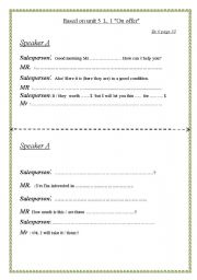 English Worksheet: speaking activity
