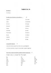 English worksheet: Test 4me Comparatif et Superlatif