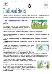 tradidional stories :the grasshopper and the ant