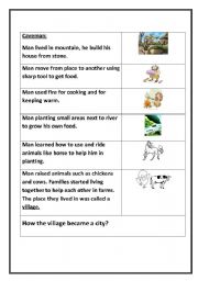 English Worksheet: How the village became a city?