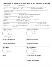 English Worksheet: present simple/continuous & past simple/continuous