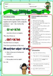 English Worksheet: Past Tense 2 Grammar Guide