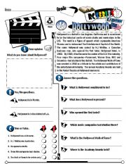 English Worksheet: RC Series_U.S Edition_14 Hollywood (Fully Editable)