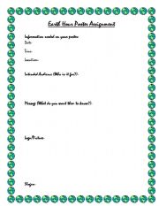 English worksheet: Eco Hour Poster