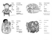 English Worksheet: People Cards