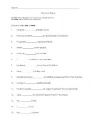 English Worksheet: has and have