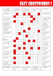 English Worksheet: Easy Crosswords 3