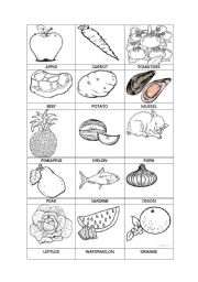 English Worksheet: Classify the food