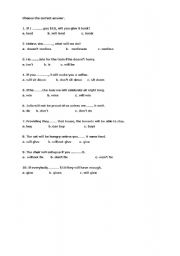 English worksheet: The exercise to practise 1st conditional.