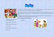 English worksheet: easy reading about the flinstones